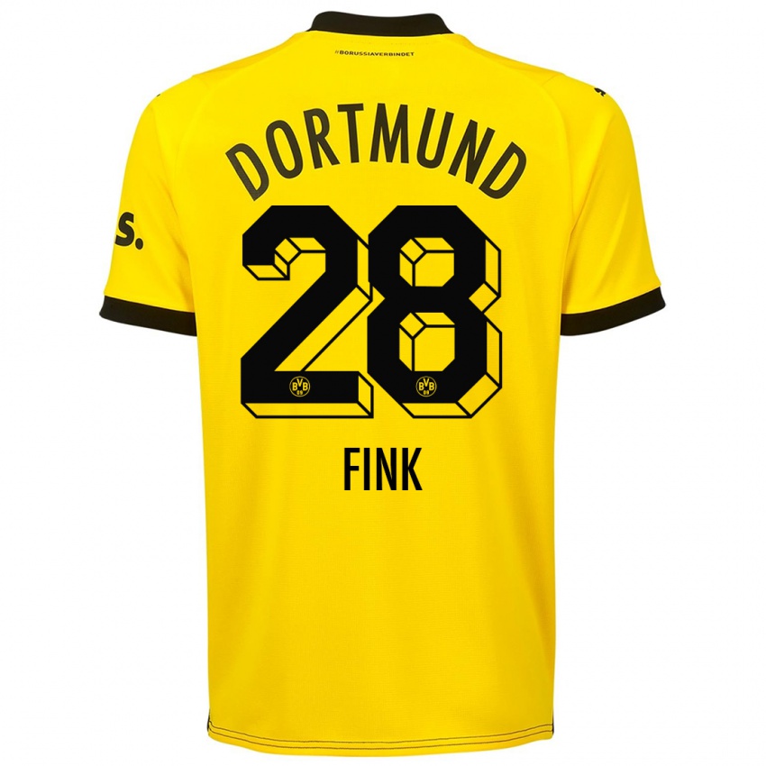 Mulher Camisola Bradley Fink #28 Amarelo Principal 2023/24 Camisa