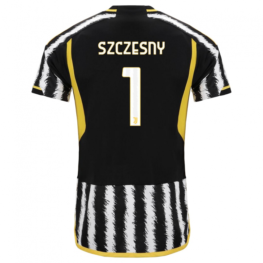 Mulher Camisola Wojciech Szczesny #1 Preto Branco Principal 2023/24 Camisa