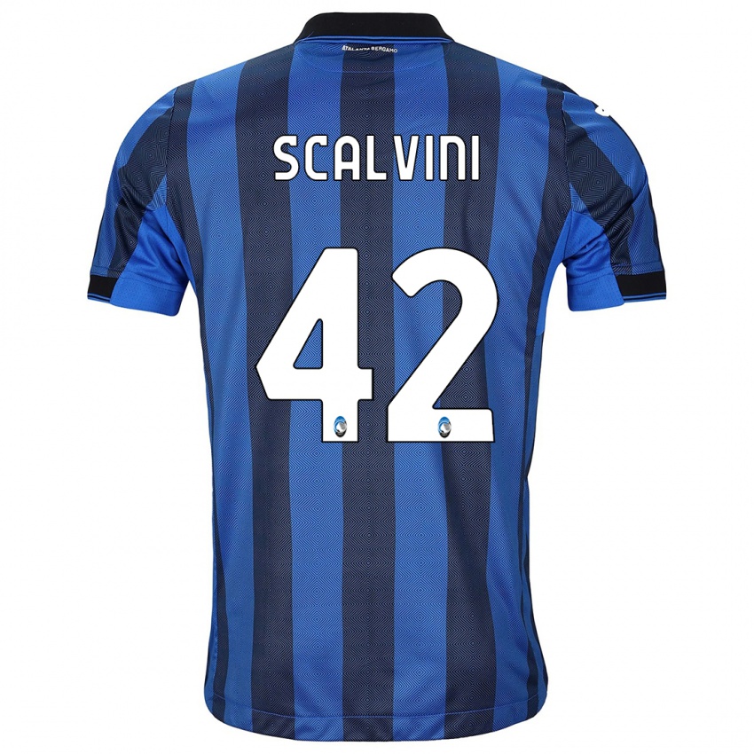Mulher Camisola Giorgio Scalvini #42 Preto Azul Principal 2023/24 Camisa