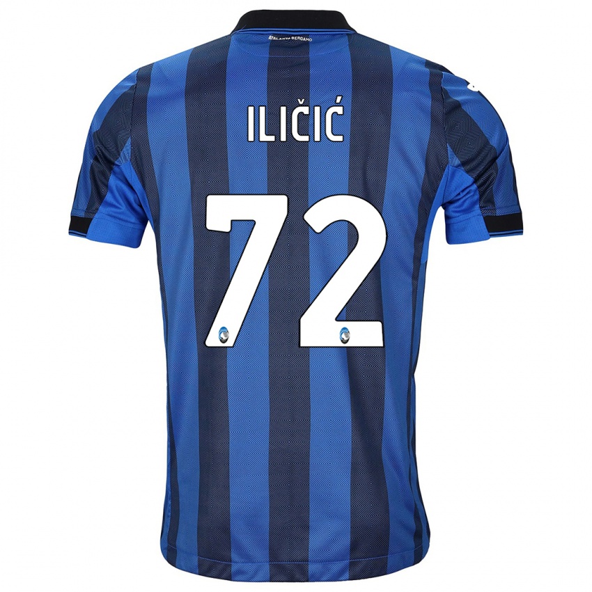 Mulher Camisola Josip Ilicic #72 Preto Azul Principal 2023/24 Camisa