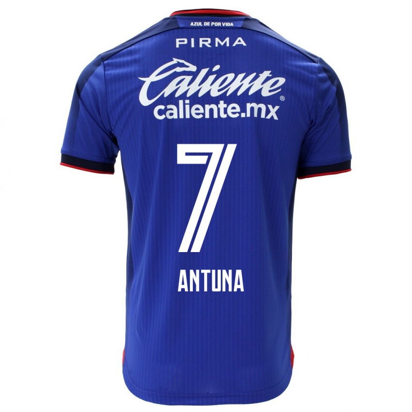 Mulher Camisola Uriel Antuna #7 Azul Principal 2023/24 Camisa