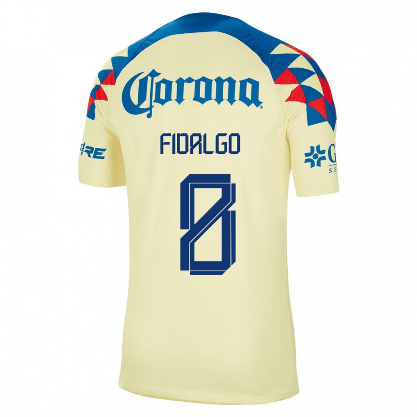 Mulher Camisola Alvaro Fidalgo #8 Amarelo Principal 2023/24 Camisa