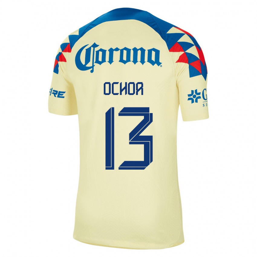 Mulher Camisola Guillermo Ochoa #13 Amarelo Principal 2023/24 Camisa