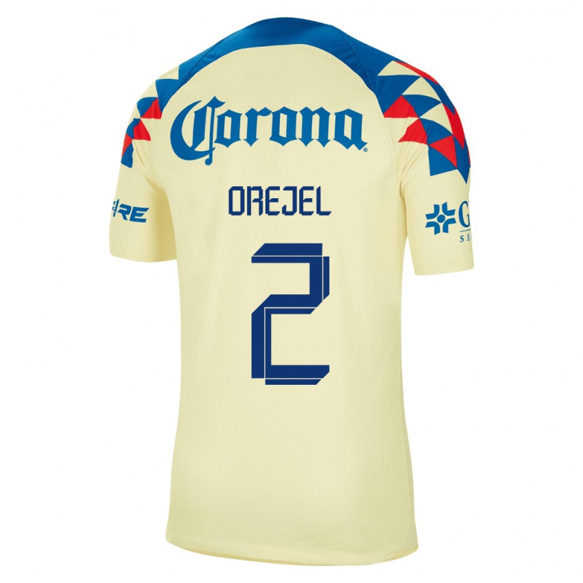 Mulher Camisola Jocelyn Orejel #2 Amarelo Principal 2023/24 Camisa