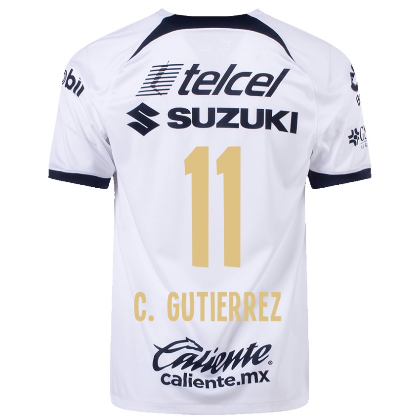 Mulher Camisola Carlos Gutierrez #11 Branco Principal 2023/24 Camisa