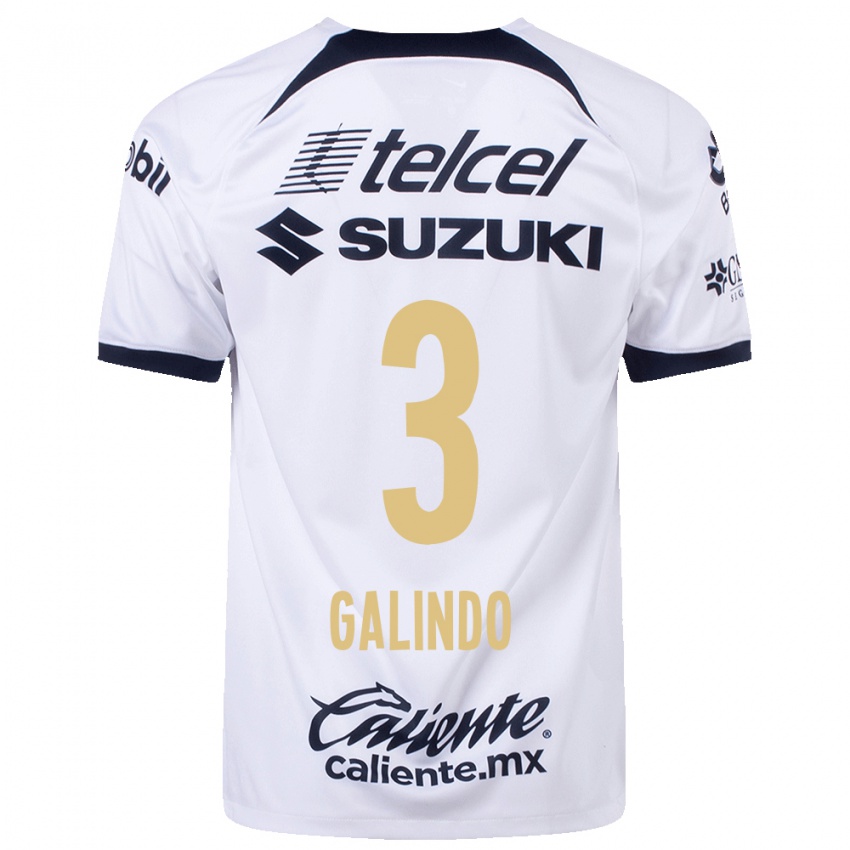 Mulher Camisola Ricardo Galindo #3 Branco Principal 2023/24 Camisa