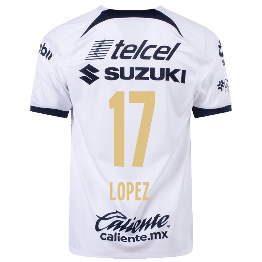 Mulher Camisola Leonel Lopez #17 Branco Principal 2023/24 Camisa