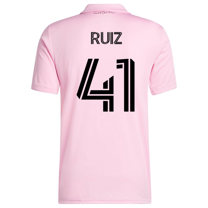 Mulher Camisola David Ruíz #41 Rosa Principal 2023/24 Camisa
