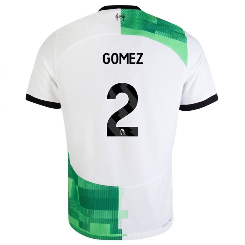 Mulher Camisola Joe Gomez #2 Branco Verde Alternativa 2023/24 Camisa