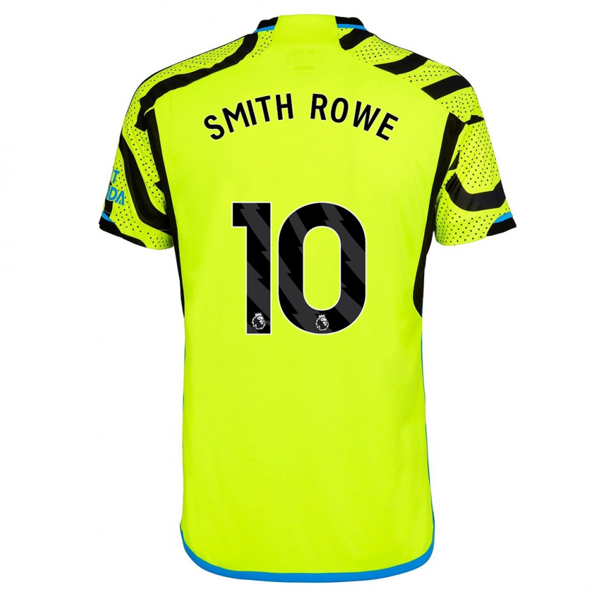Mulher Camisola Emile Smith Rowe #10 Amarelo Alternativa 2023/24 Camisa
