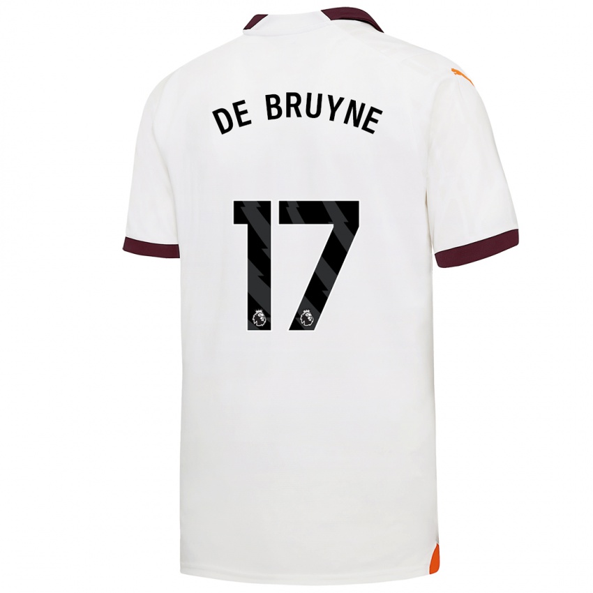 Mulher Camisola Kevin De Bruyne #17 Branco Alternativa 2023/24 Camisa