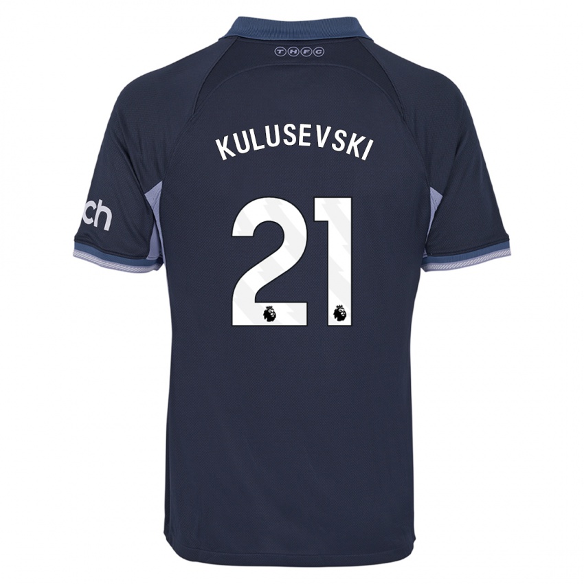 Mulher Camisola Dejan Kulusevski #21 Azul Escuro Alternativa 2023/24 Camisa