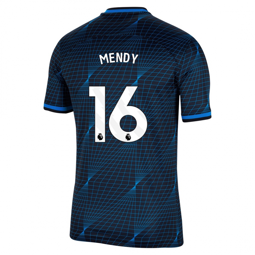 Mulher Camisola Edouard Mendy #16 Azul Escuro Alternativa 2023/24 Camisa