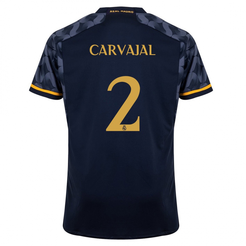 Mulher Camisola Daniel Carvajal #2 Azul Escuro Alternativa 2023/24 Camisa