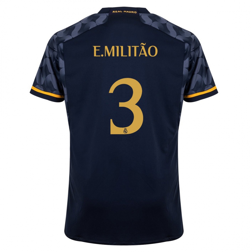 Mulher Camisola Éder Militão #3 Azul Escuro Alternativa 2023/24 Camisa