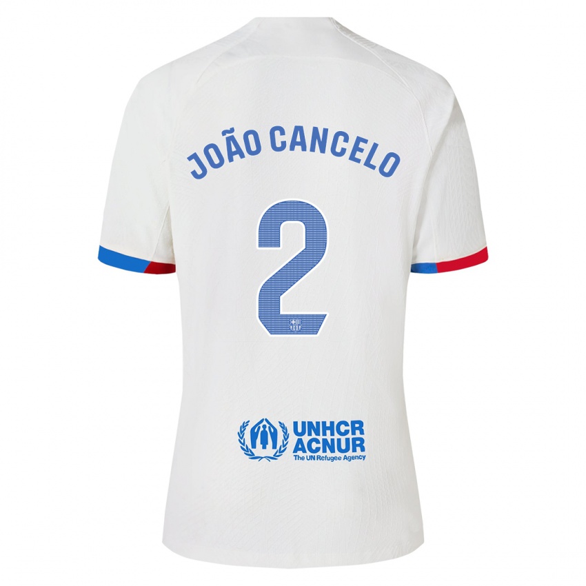 Mulher Camisola Joao Cancelo #2 Branco Alternativa 2023/24 Camisa