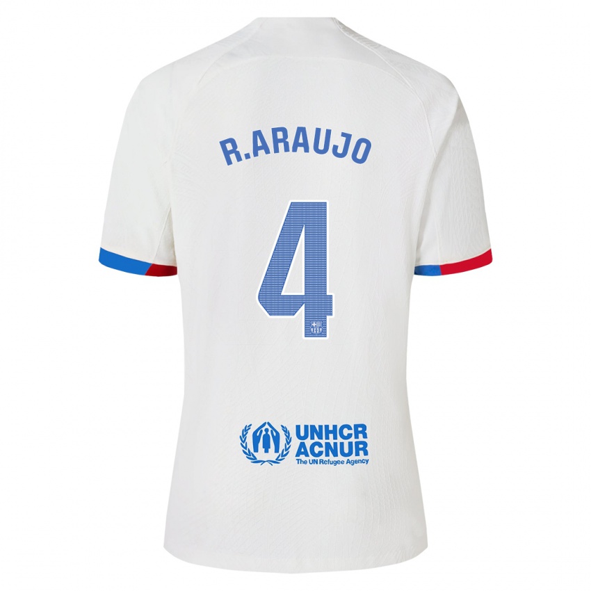 Mulher Camisola Ronald Araujo #4 Branco Alternativa 2023/24 Camisa