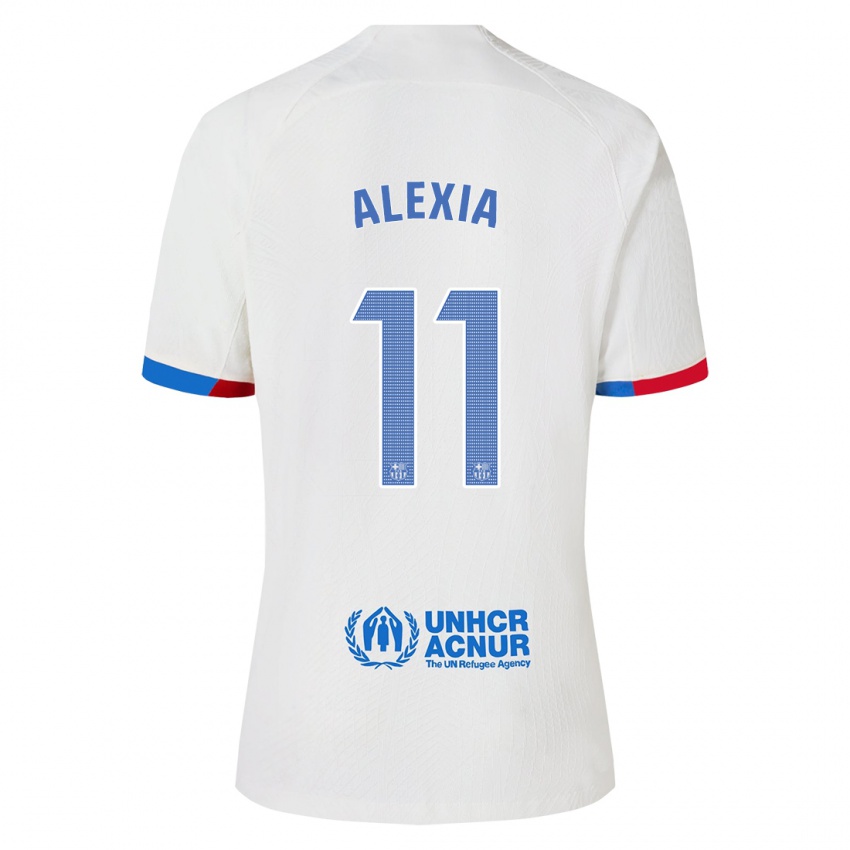 Mulher Camisola Alexia Putellas #11 Branco Alternativa 2023/24 Camisa