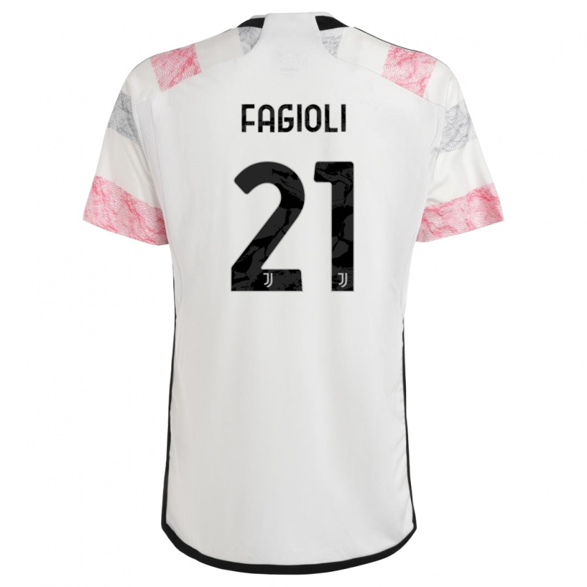 Mulher Camisola Nicolo Fagioli #21 Branco Rosa Alternativa 2023/24 Camisa