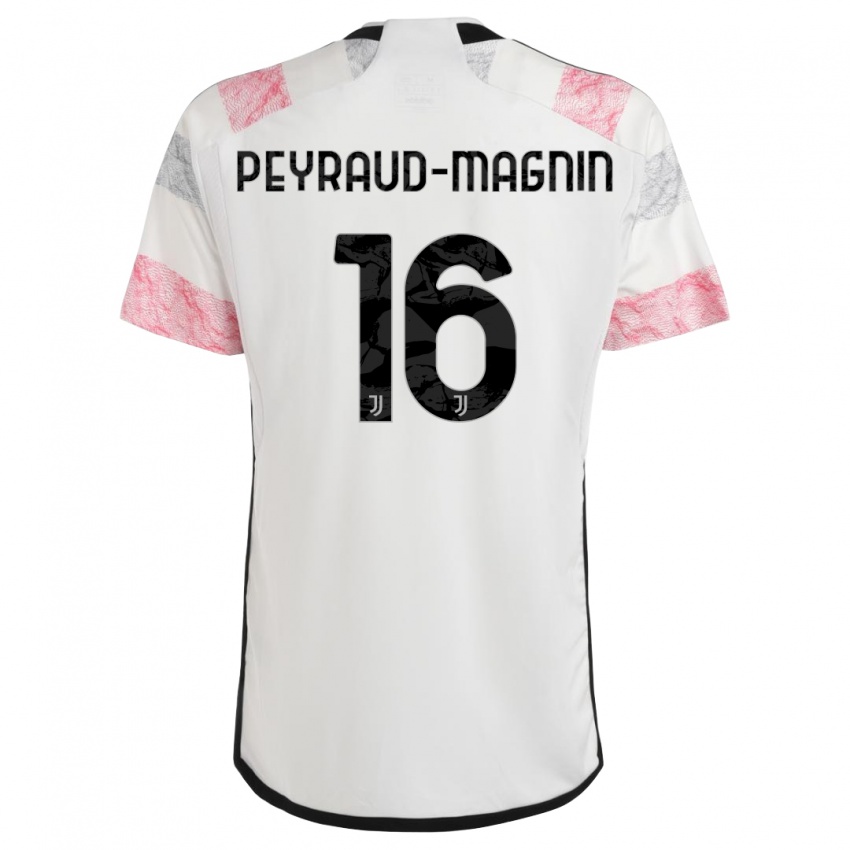 Mulher Camisola Pauline Peyraud-Magnin #16 Branco Rosa Alternativa 2023/24 Camisa