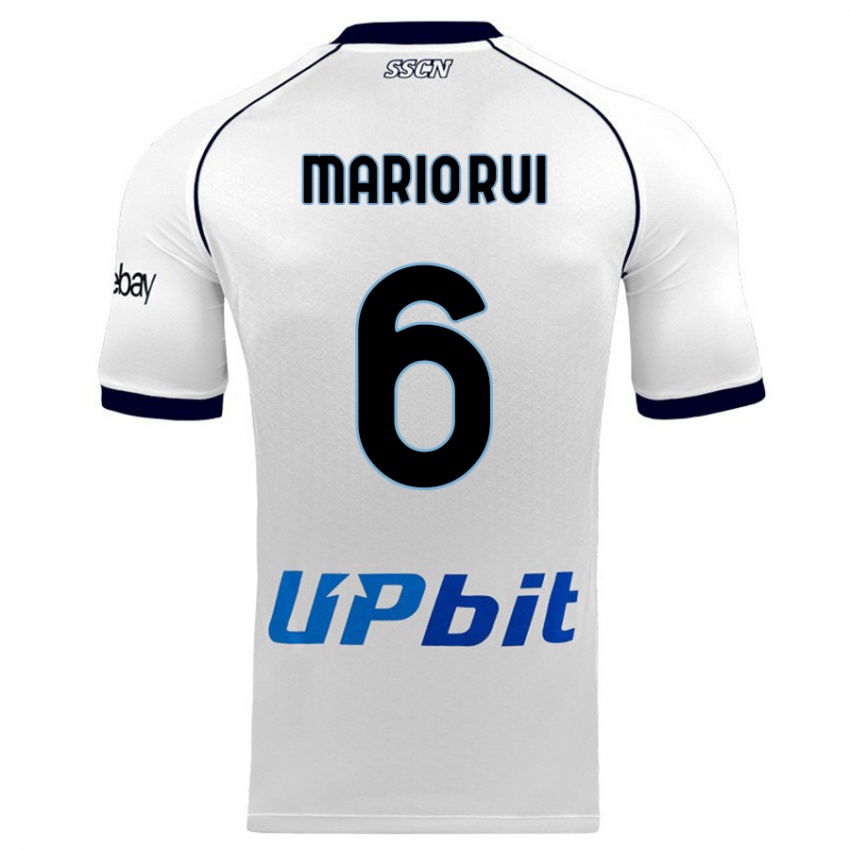 Mulher Camisola Mario Rui #6 Branco Alternativa 2023/24 Camisa