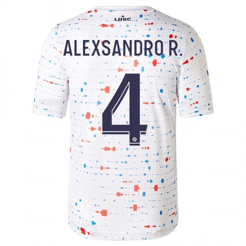 Mulher Camisola Alexsandro Ribeiro #4 Branco Alternativa 2023/24 Camisa