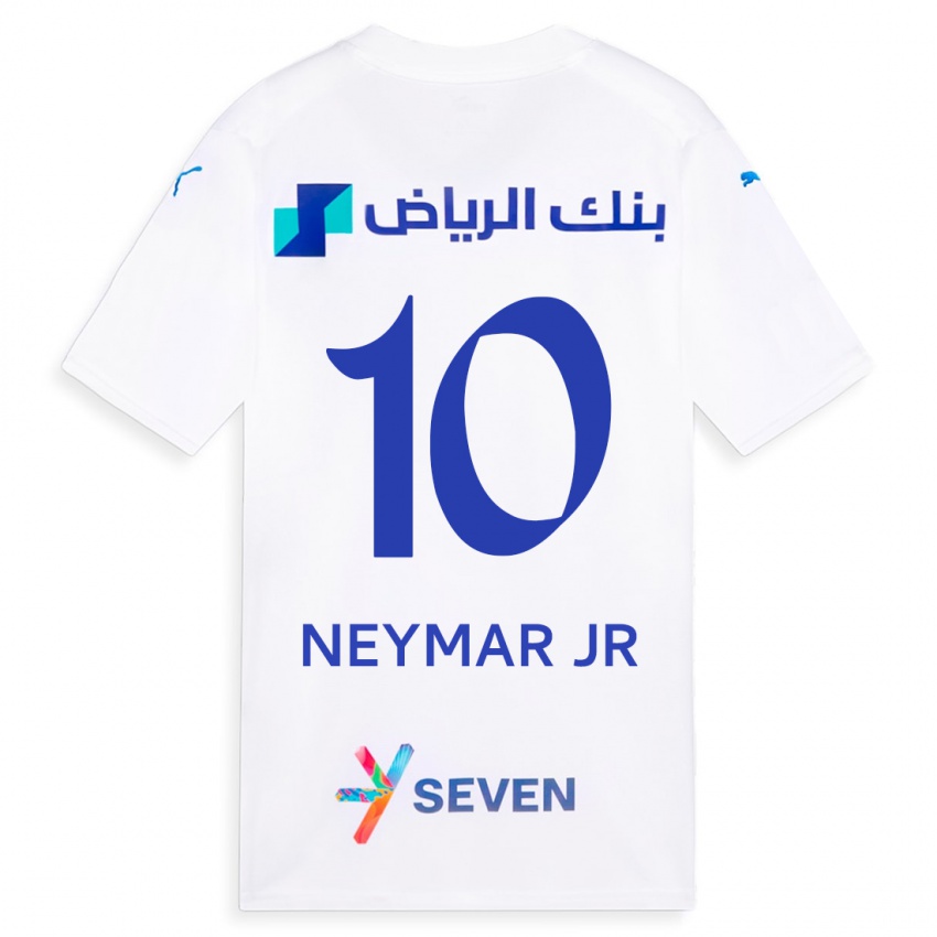 Mulher Camisola Neymar #10 Branco Alternativa 2023/24 Camisa