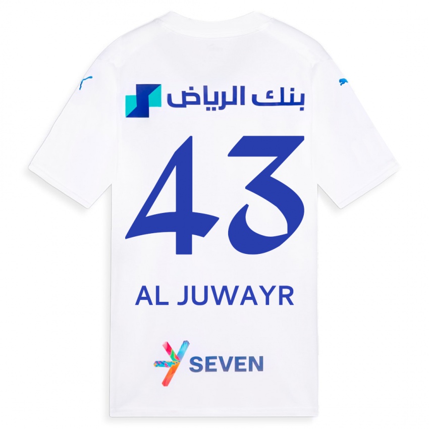 Mulher Camisola Musab Al-Juwayr #43 Branco Alternativa 2023/24 Camisa