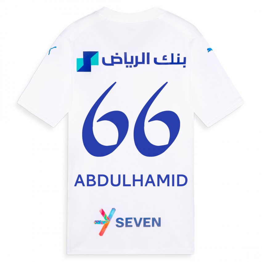 Mulher Camisola Saud Abdulhamid #66 Branco Alternativa 2023/24 Camisa