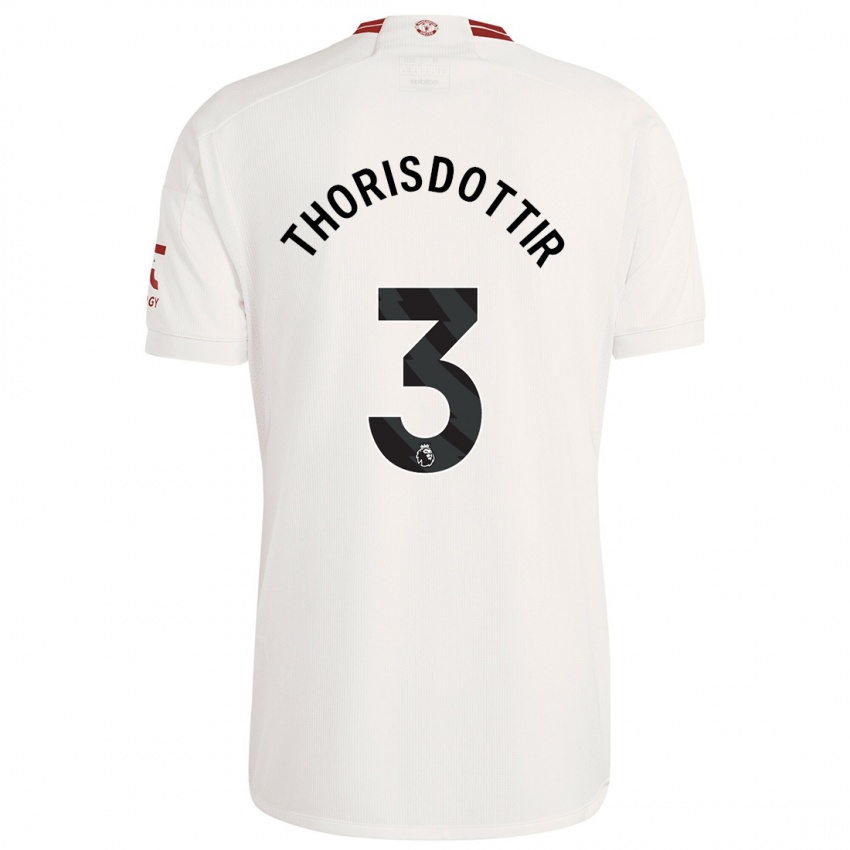 Mulher Camisola Maria Thorisdottir #3 Branco Terceiro 2023/24 Camisa