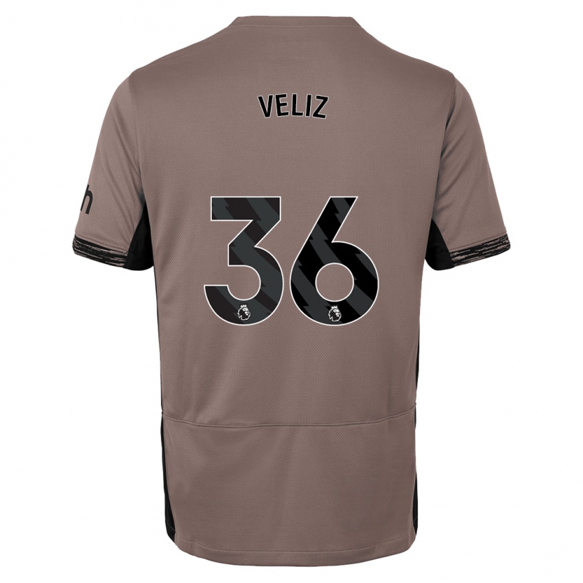 Mulher Camisola Alejo Véliz #36 Bege Escuro Terceiro 2023/24 Camisa