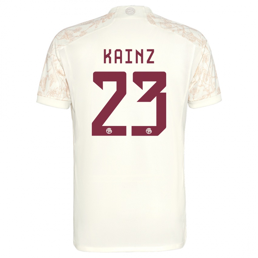Mulher Camisola Manuel Kainz #23 Off White Terceiro 2023/24 Camisa