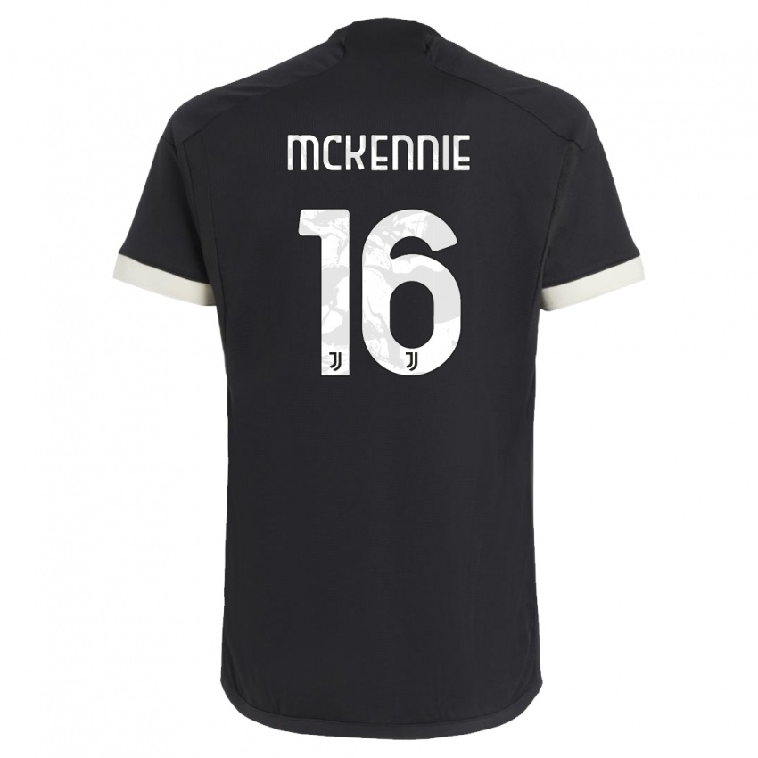 Mulher Camisola Weston Mckennie #16 Preto Terceiro 2023/24 Camisa