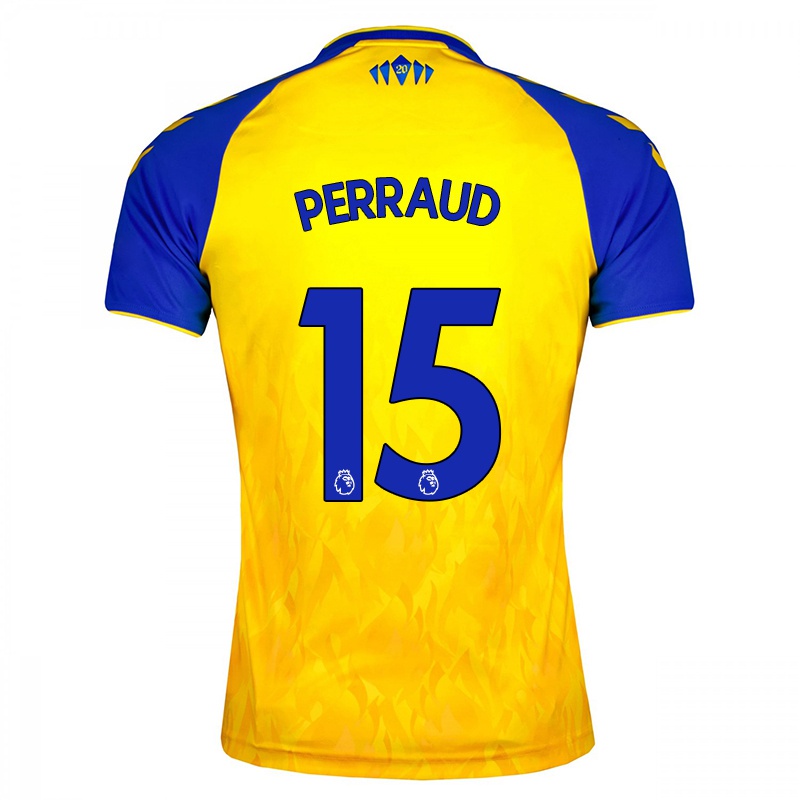 Homem Camisola Romain Perraud #15 Amarelo Azul Alternativa 2021/22 Camisa