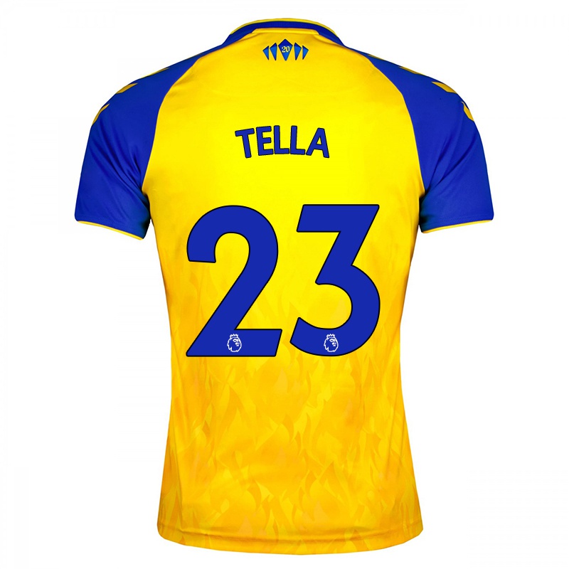 Homem Camisola Nathan Tella #23 Amarelo Azul Alternativa 2021/22 Camisa