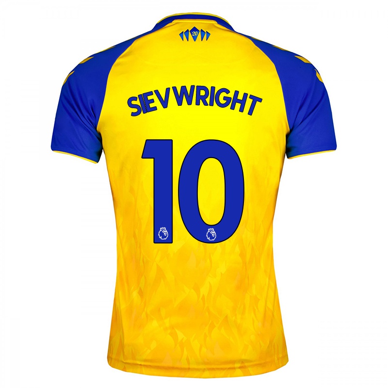 Homem Camisola Shannon Sievwright #10 Amarelo Azul Alternativa 2021/22 Camisa