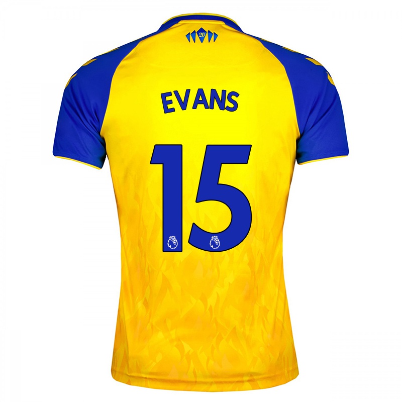 Homem Camisola Charley Evans #15 Amarelo Azul Alternativa 2021/22 Camisa