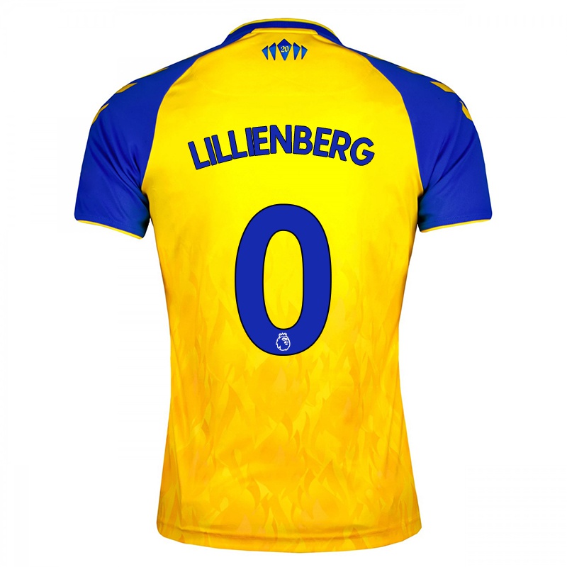Homem Camisola Gustav Lillienberg #0 Amarelo Azul Alternativa 2021/22 Camisa
