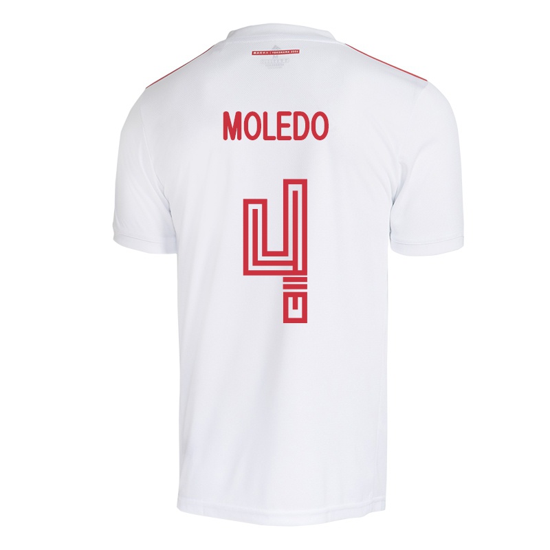 Homem Camisola Rodrigo Moledo #4 Branco Alternativa 2021/22 Camisa