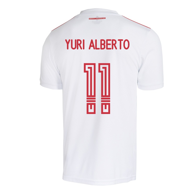 Homem Camisola Yuri Alberto #11 Branco Alternativa 2021/22 Camisa