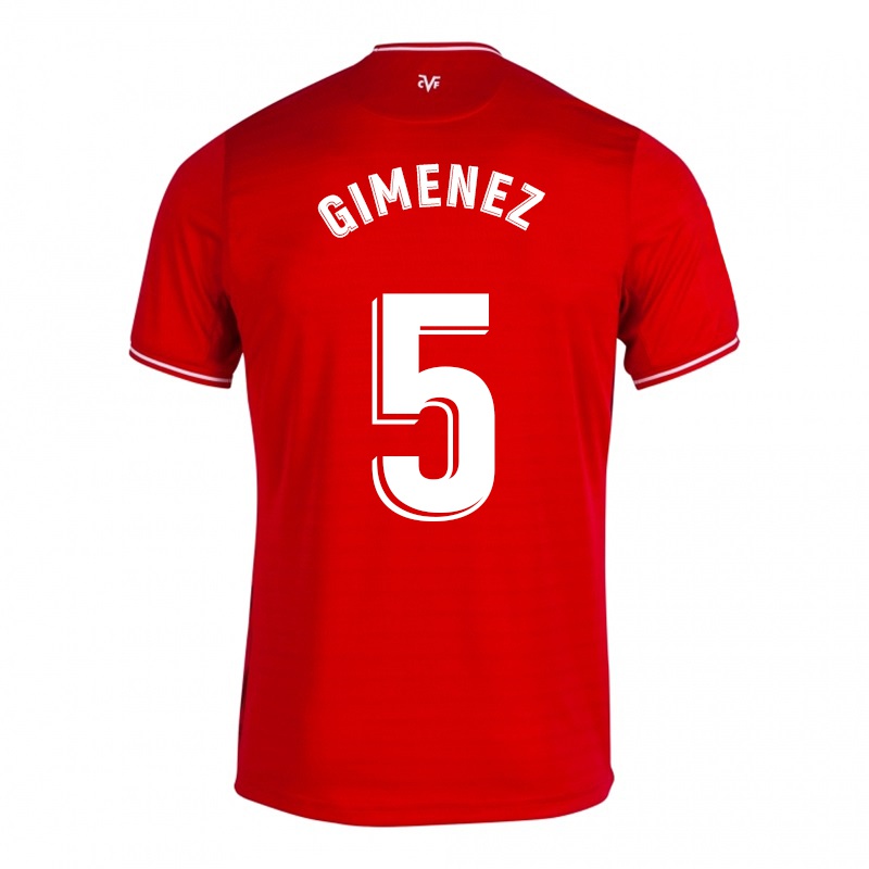 Homem Camisola Yenifer Gimenez #5 Vermelho Alternativa 2021/22 Camisa