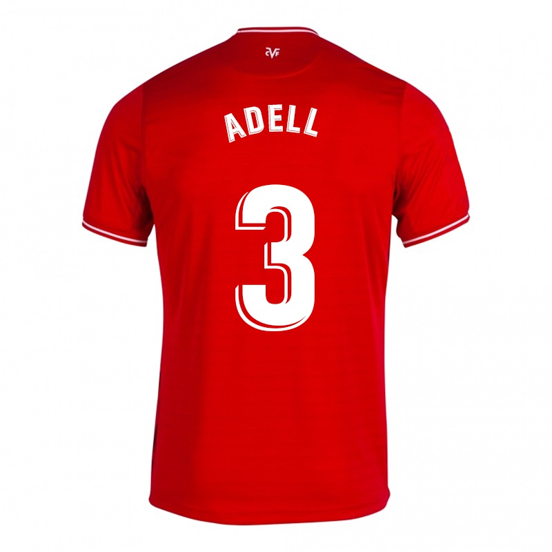 Homem Camisola Edu Adell #3 Vermelho Alternativa 2021/22 Camisa