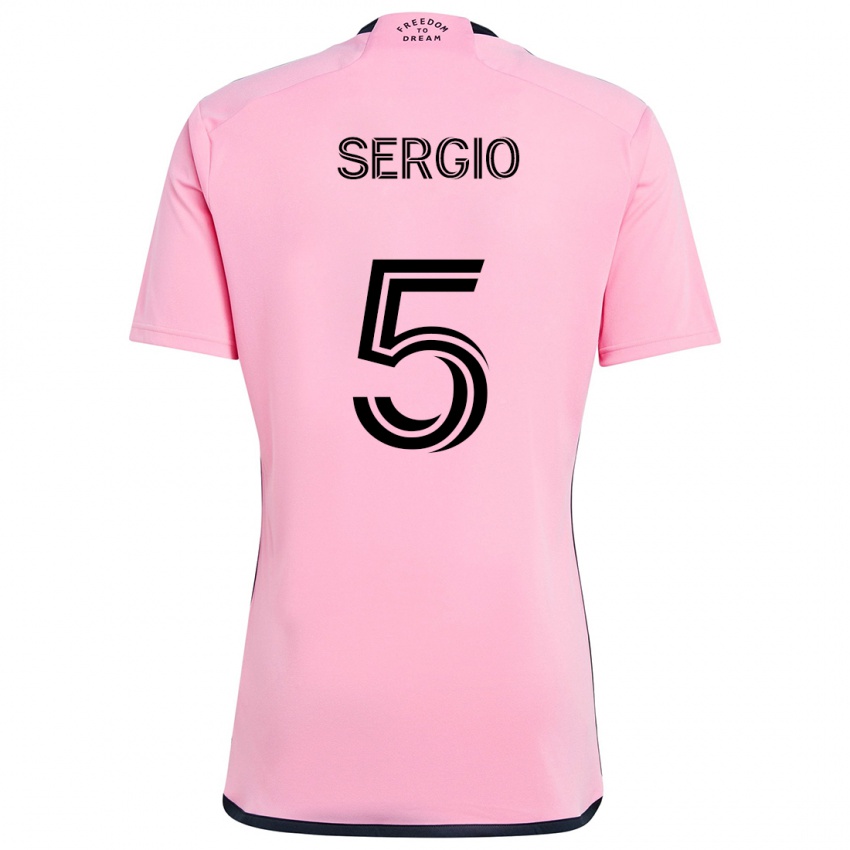 Criança Camisola Sergio Busquets #5 Cor-De-Rosa Principal 2024/25 Camisa