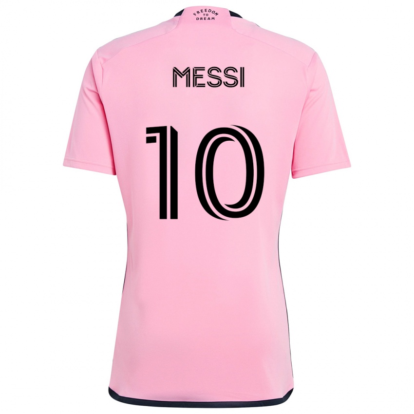 Criança Camisola Lionel Messi #10 Cor-De-Rosa Principal 2024/25 Camisa