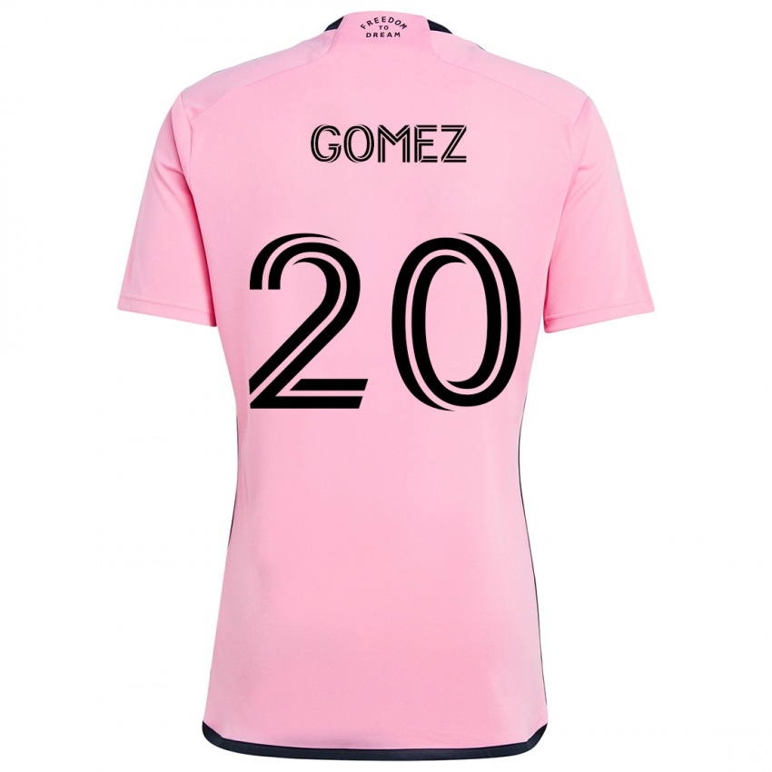 Criança Camisola Diego Gómez #20 Cor-De-Rosa Principal 2024/25 Camisa