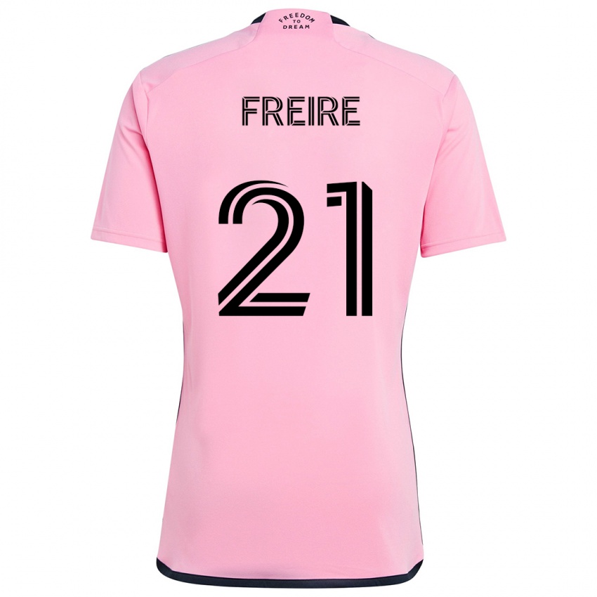 Criança Camisola Nicolas Freire #21 Cor-De-Rosa Principal 2024/25 Camisa