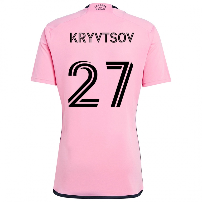 Criança Camisola Sergiy Kryvtsov #27 Cor-De-Rosa Principal 2024/25 Camisa