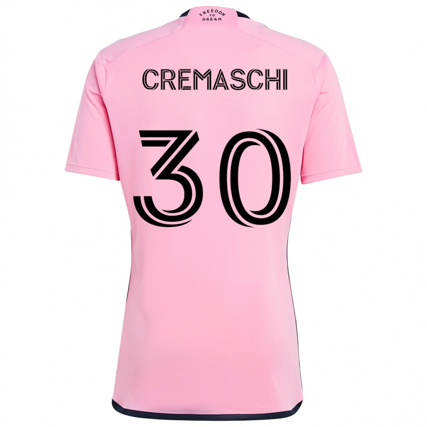 Criança Camisola Benja Cremaschi #30 Cor-De-Rosa Principal 2024/25 Camisa