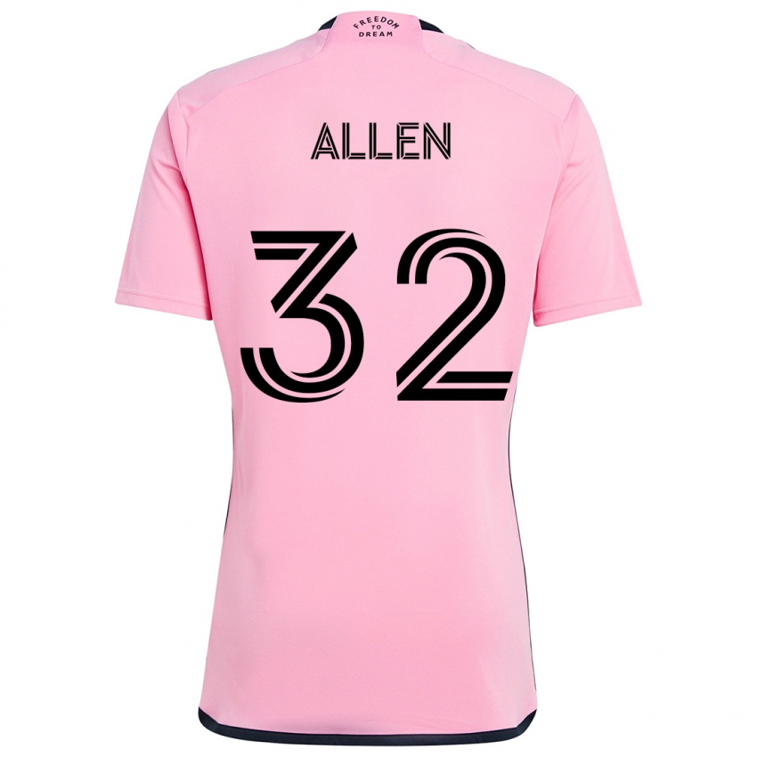 Criança Camisola Noah Allen #32 Cor-De-Rosa Principal 2024/25 Camisa