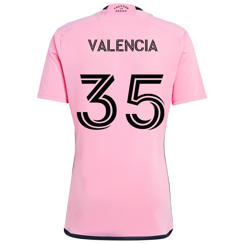 Criança Camisola Felipe Valencia #35 Cor-De-Rosa Principal 2024/25 Camisa